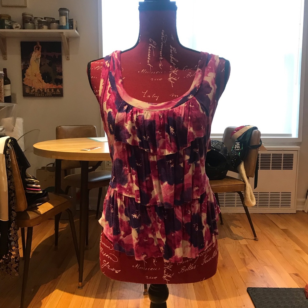 Fancy floral tank top